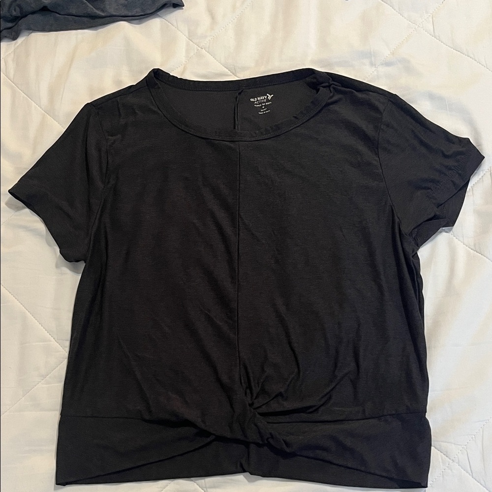 Old Navy Charcoal Twist Front Tee